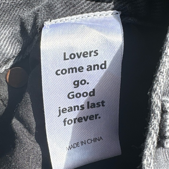 PacSun Black Wash Distressed Vintage High-Waisted Jean Shorts Size 22 - Picture 8 of 9